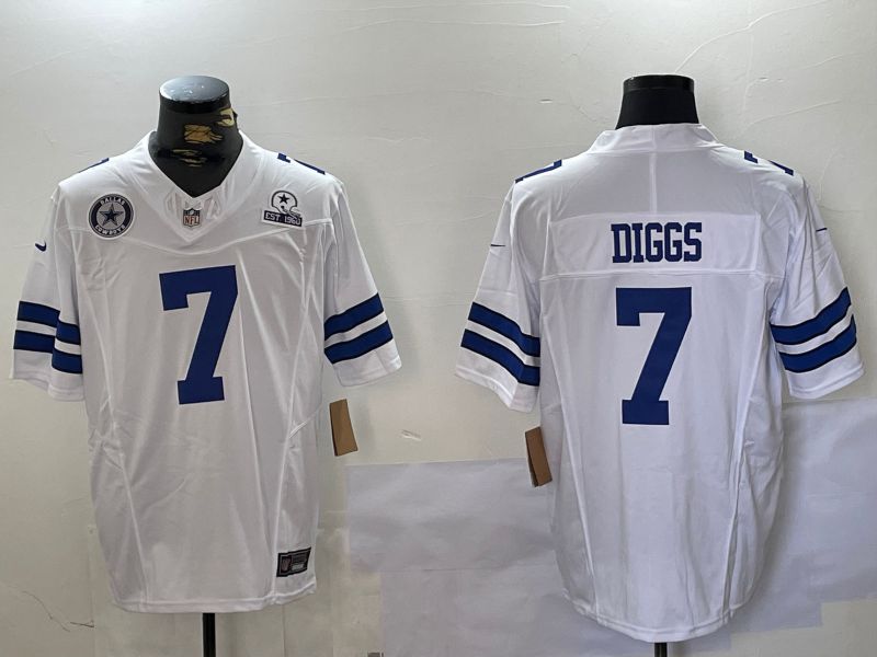 Men Dallas Cowboys #7 Diggs White 2024 Nike Limited NFL Jersey style 5->dallas cowboys->NFL Jersey